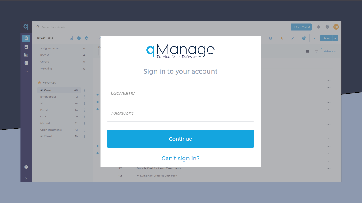 qManage - Sign In