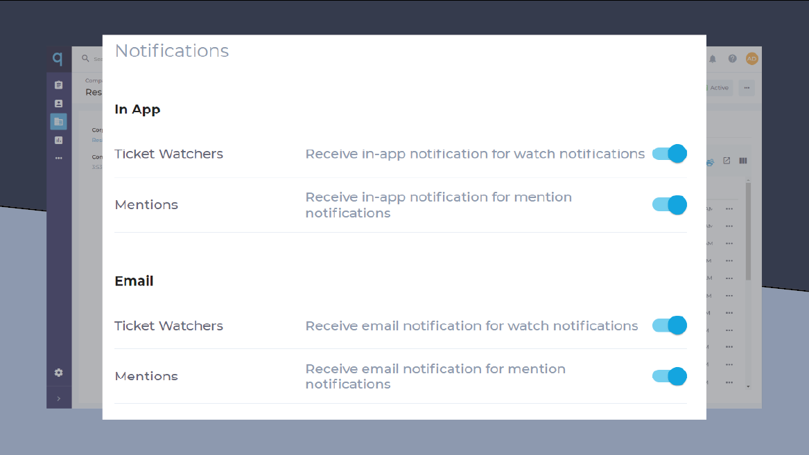 qManage - Notifications